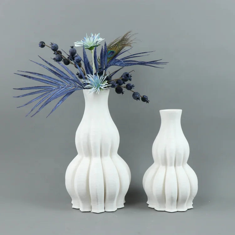 Factory Price Seasonal Luxury Home Decor 3d Handmade Modern White Ceramic Vases for Weddings Centerpiece