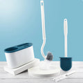 3 in 1 Factory  Detachable Handle Black and White Toilet Cleaning Brush Set