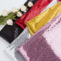 Tejido De Lentejuelas Premium Fashion Customized Embroidery Colorful Stripe 3 mm Mesh Embroidery Stripe Straight Sequin Fabric