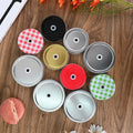 38mm 48mm 53mm 63mm 70mm 82mm Metal Screw Lid Cap for Mason Jar Glass Canister with Straw Hole Custom Logo