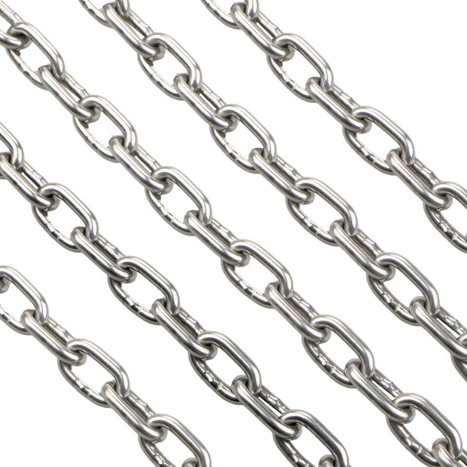 Guangzhou Wholesale Supply 304/316 Stainless Steel Hardware Welded Chain for Transmission Zinc-Finish Alloy Chain Iron