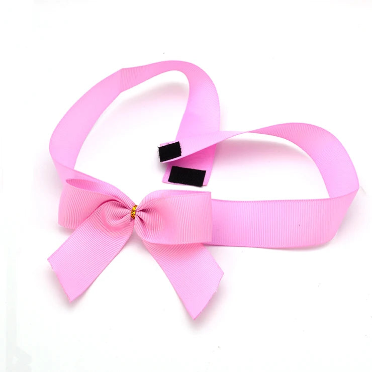Handmade Double Face Bow Accessories with Hook Loop Wholesale Grosgrain Colored Ribbons for Box Wrapping