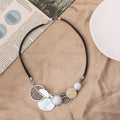 TongLing Necklace Fashion Multi-layer Geometric Round Jewelry Necklace Women's Vintage Clothing Matching Jewelry