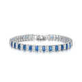 Fashion Daily Wear Clustered Baguette 2.5x5mm AAA+ Cubic Zirconia Diamond Tennis Chain Charm Bracelet