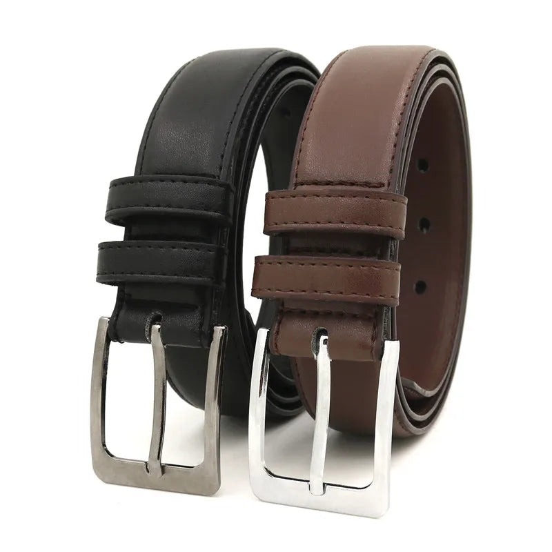 YiWu LQbelt Factory Men's Pin Buckle Belt Wholesale PU Belts for Men Custom Design