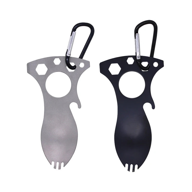 Outdoor Camping Accessories Travel Cutlery Set Multifunction Spoon Fork with Bottle Opener