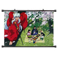 30x45CM Anime Inuyasha Scroll Poster for Teens Living Room Decorative Cartoon Manga Hanging Canvas