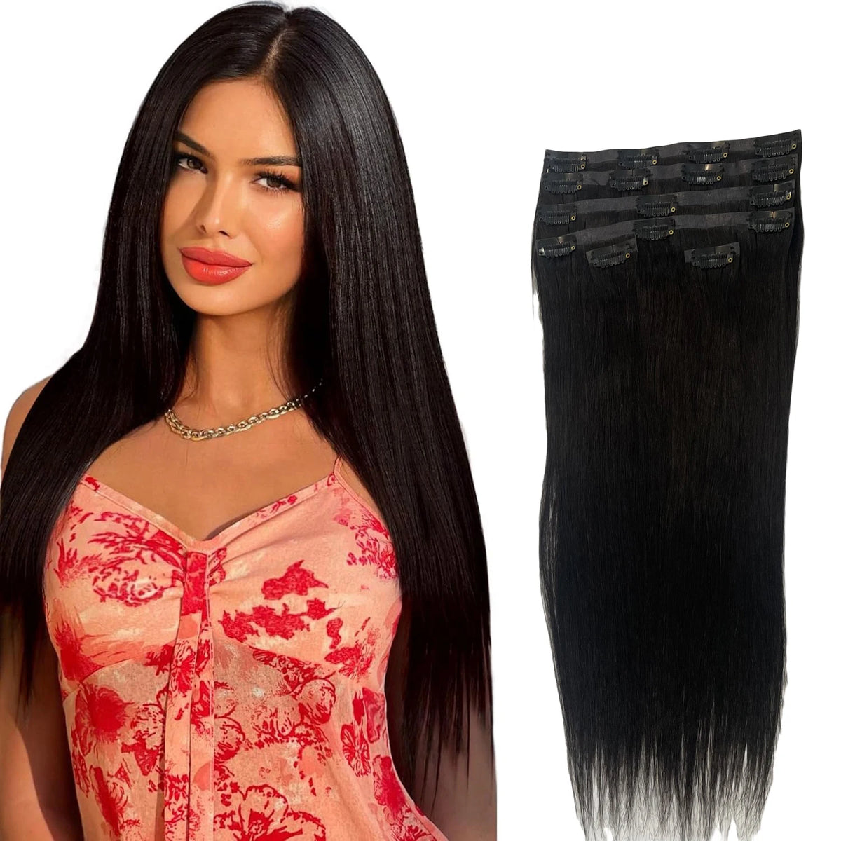 Wholesale Brazilian Cuticle Aligned Human Hair Seamless Clip Ins Beginner Friendly Natural Pu Invisible Clip in Hair Extension MegaBDM