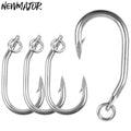 NEWMAJOR High Carbon Steel Fishhook 3.0#- 4.2# Saltwater & Sea Fishing Tuna Hook Model