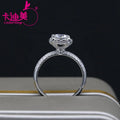 Cadermay Jewelry Classic 14K 18K Gold Ring With White 1ct D VVS Round Brilliant Moissanite Engagement Wedding Rings for Women