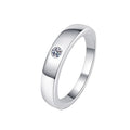 0.1Carat Wholesale Simple Design Rings 925 Sterling Sliver Moissanite Wedding Band Eternity Ring with GRA Certificated
