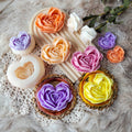 Love Flower Mold Rose Flower Aromatherapy Candle Silicone Molds Handmade Soap Gum Dropping Gypsum Candle Silicone Moulds