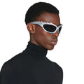 Future Style Women Men Steampunk Y2k Stripe 2023 Luxury Brand Sun Glasses Male Hedgehog Unique Irregular Sport Spike Sunglasses