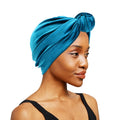 Zifeng OEM Turbante Wholesale Women Plain Headwrap Top Knot Stretchy Velvet Turban Muslim Hats