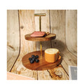 Disposable Desktop Afternoon Tea Food Tray Round Wedding Marble Two Tier Cake Stand Dessert Plate Dish