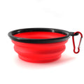 Wholesale in Stock Foldable Silicone Pet Water Collapsible Red Color Portable Dog Bowl