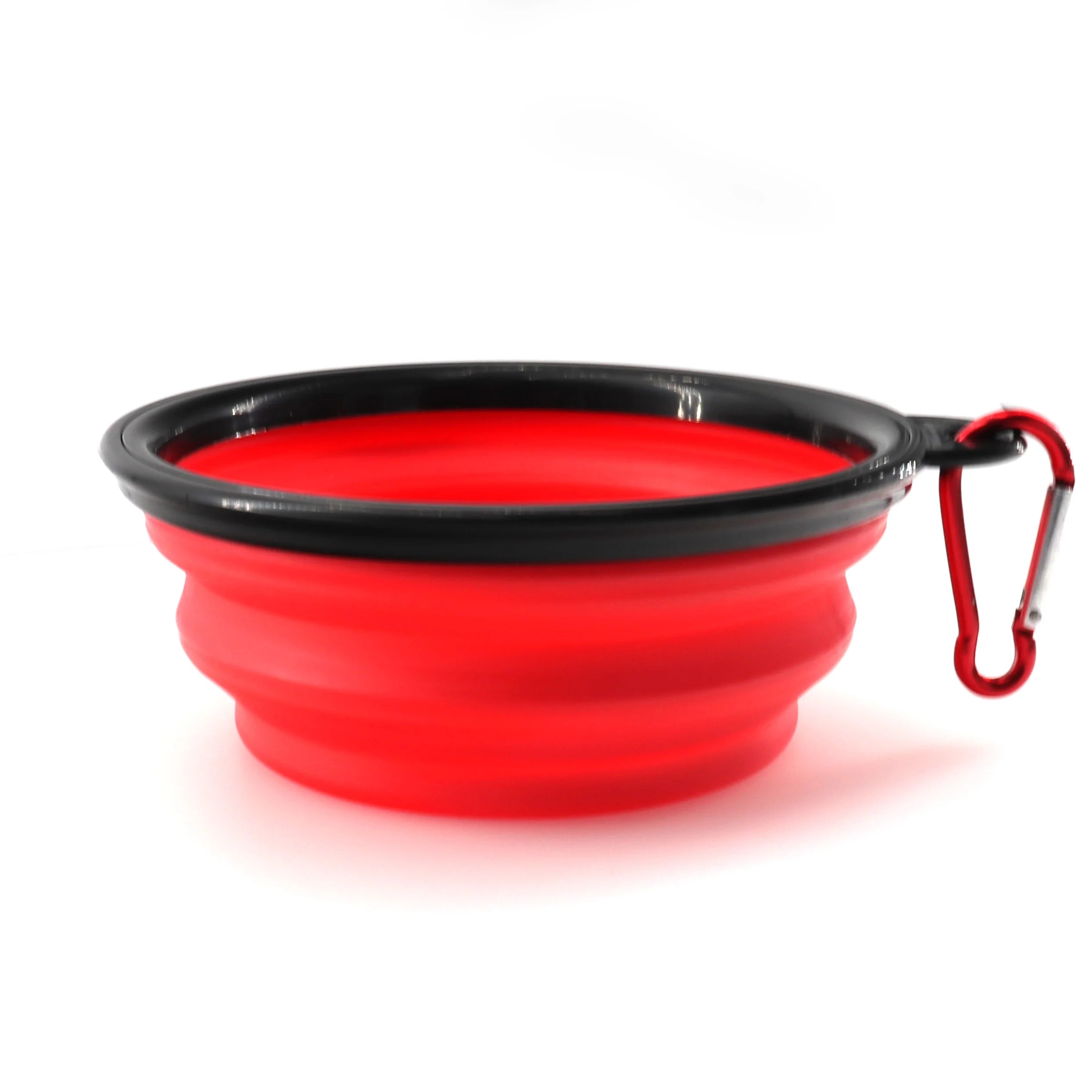 Wholesale in Stock Foldable Silicone Pet Water Collapsible Red Color Portable Dog Bowl