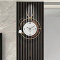 38*45 S Gold Deer Wholesale Silent Luxury Wooden Wall Clock Custom Metal Digital Modern Cheap Wall Decor Large Clock Home Decor