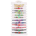 12 Pcs/set Colorful Braided Rope Soft Clay Fruit Pendant Bracelet Bohemia Summer Beach Style Bracelet