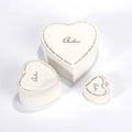 Customized Necklace Stud Earring Gift Box White Paper Valentine's Day Gift Heart Shaped Jewelry Packaging Boxes