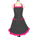 pink Ruffle Polka Dot Dress Apron