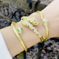 Wholesale Holiday Party Christmas Full Diamond Zircon Serpentine Hand Ornament Charms Bracelet