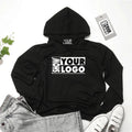 High Quality Autumn Casual Spring Terry Cotton Black Hoodie Custom Printed Women's Breathable Eco-Friendly Hooded Sweatshirt