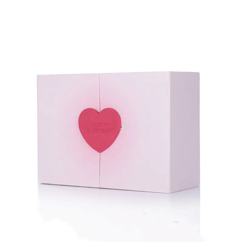 Customized Printing logo Rigid Cardboard Birthday Gift Box Book Shaped Love Design Kraft Paper Box