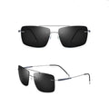 Factory Wholesale Square Titanium Metal Rimless Frame Women Men Sun Shades Polarized Lens Luxury Designer Sunglasses