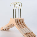 Factory Wholesale  Custom Wood Hanger with logo for Hotel Wooden Coat Hangers Pants Suit Wooden Clothes Hanger