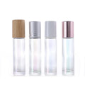 New Design Empty 10ml Dazzling Perfume Glass Roller Bottles Essential Oil Roll on Bottle with Electroplating Cap