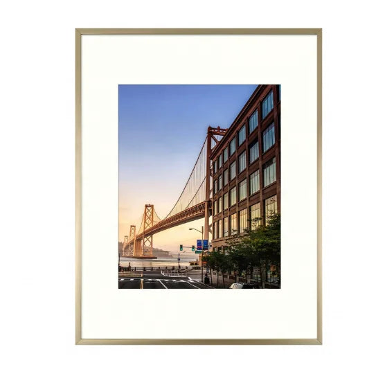 Menu Advertising Display A0/A1/A2/A3/A4 Aluminum Gold Poster Frame with Customer Photo Printing Service