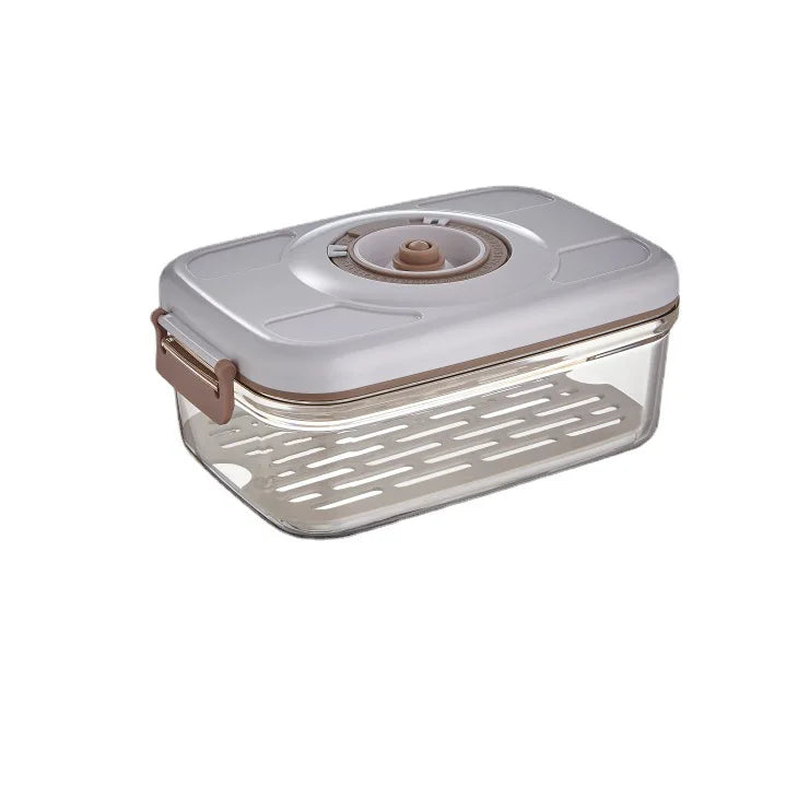 2022 New Hot Selling Square Kitchen Refrigerator Plastic Storage Containers Food Vacuum Canister with Pump