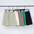 Vintage Streetwear Casual Men Solid Mid Breathable Double Mesh Basketball Shorts