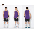 Wholesale Custom Men's Purple Fitness Tank Tops Vest Breathable Undershirt for Gym Training Bodybuilding Singlet