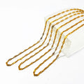 18k Gold Chain Jewelry Stainless Steel Chains Necklace Italian 2mm Diamond-Cut Flat Mariner Link Chain Necklace for Women Men