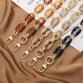 Acrylic Chain Hardware Mobile case DIY Accessories Retro Style Bag Shoulder Belt Bag Metal Chain Handbag Strap Resin Chain