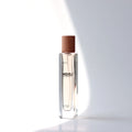 Luxury 50ml Rectangular Parfum Glass Wood Sprayer Cap Slim Spray Perfume Bottle