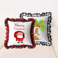 DIY Printable Christmas Decoration Short Plush Sublimation Pillow Cases Buffalo Plaid