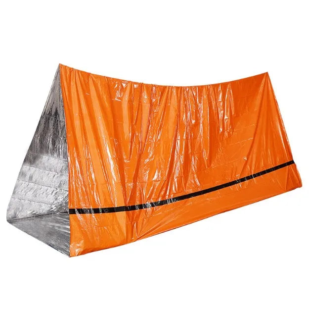 Portable PE New Orange Emergency First Aid Outdoor 2 Person Camping Tent