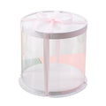 4 5 6 Inch Small Clear PET Round White Cake Box with Paper Lid for Bakery Package Transparent Gift Box