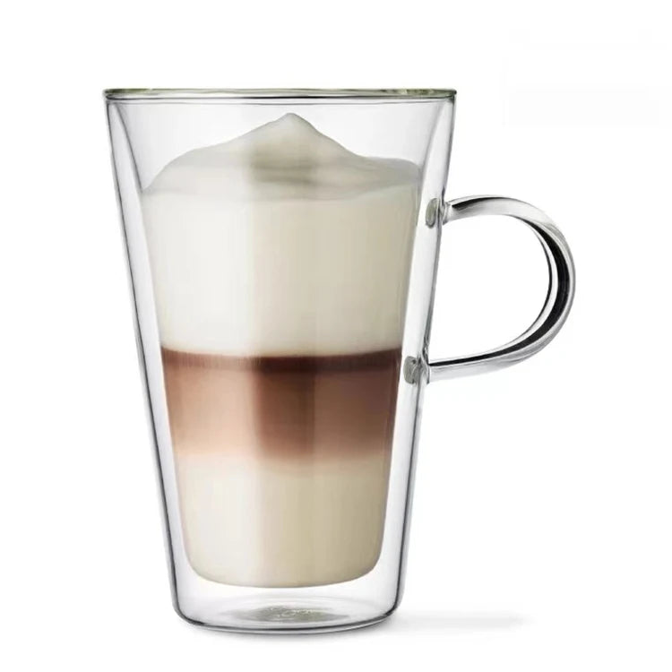 Irish Double Wall Insulated Glass Coffee Cups Frozen Drink Glass Cups