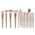 Ready to Ship Best Selling Makeup Cosmetic Brushes Champagne Gold 15pcs Brushes Makeup Kits Private Label Brushes Makeup Set