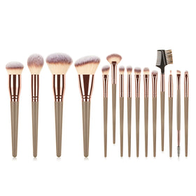 Ready to Ship Best Selling Makeup Cosmetic Brushes Champagne Gold 15pcs Brushes Makeup Kits Private Label Brushes Makeup Set