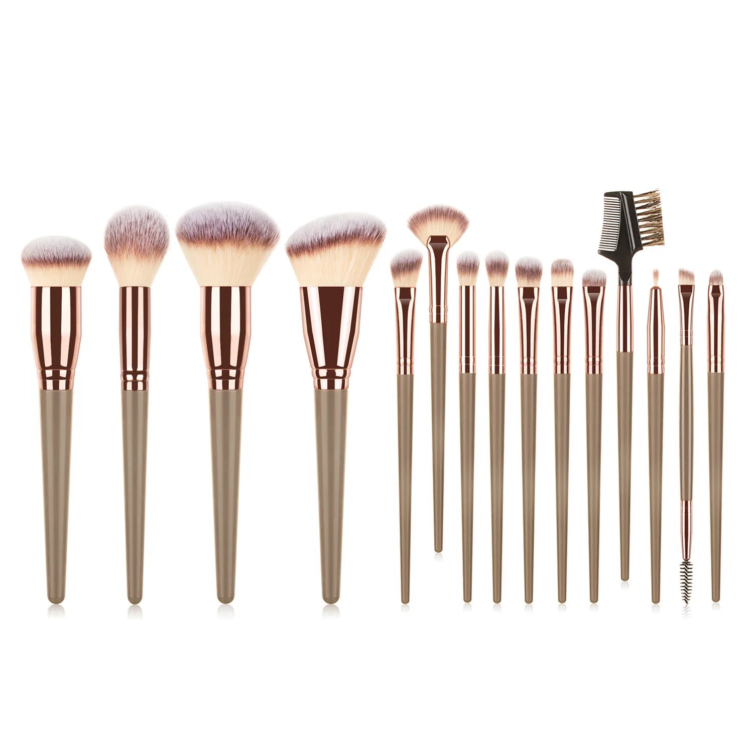 Ready to Ship Best Selling Makeup Cosmetic Brushes Champagne Gold 15pcs Brushes Makeup Kits Private Label Brushes Makeup Set