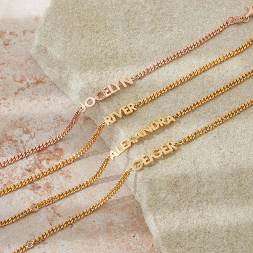 Lateefah Personalized Name Stainless Steel Jewelry Gift for Her Custom Name Bracelet