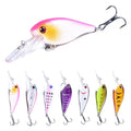 Classic Minnow Lure 8CM 7.2G 6# Hook Diving 2.7-3.6M Plastic & Metal 7 Colors Factory Price for Outdoor Sports