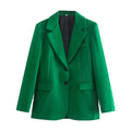 2024 Women's Suit Set Pocket Decorate Blazer Suit Elegant Office Lady 2 Piece Set Long Sleeve Blazer and Pants Outfits