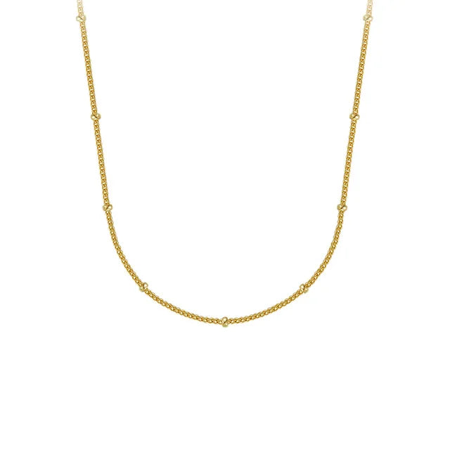 925 Silver Stacked Collarbone Chain Diamond Gold Electroplated Silver Decoration Simple Design Instagram Style Pearl Necklace