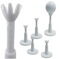 Adjustable White Golf Tees 53-58mm/63-68mm Height Low Resistance Swing Soft Plastic Practice Mat Boxed for Range Practice Caiton